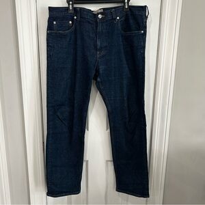 Men's Everlane Selvedge Straight Fit Dark Blue Jeans Organic Cotton